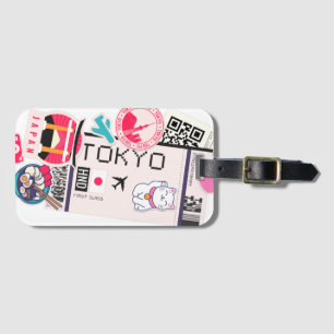 ETIQUETA PARA MALETAS TOKIO BOARDING PASABA TELÉFONO