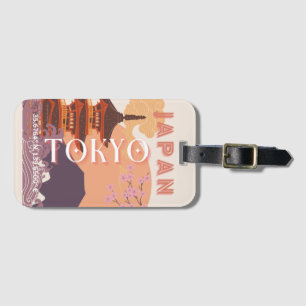 Etiqueta Para Maletas Tokio Japón: Arte de viajes, arte de viajes vintag