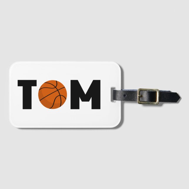 Etiqueta Para Maletas Tom Basketball (Anverso horizontal)
