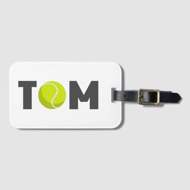 Etiqueta Para Maletas Tom Tennis (Anverso horizontal)