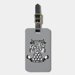 Etiqueta Para Maletas Toma un montón de bolas - golf divertido
