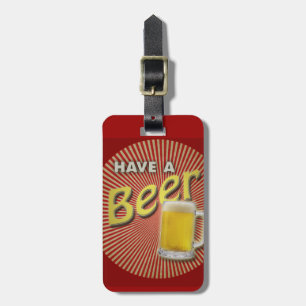Etiqueta Para Maletas ¡Toma una cerveza!