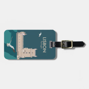 Etiqueta Para Maletas Torre de Lisboa de Belem al estilo de un afiche vi