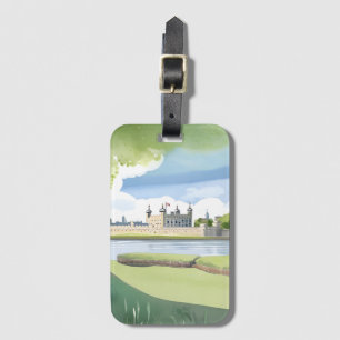 Etiqueta Para Maletas Torre de Londres Paisaje en acuarela del Reino U