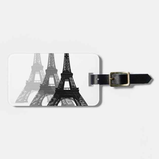 Etiqueta Para Maletas Torre Eiffel de París (Frente Horizontal)