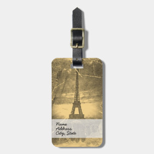 Etiqueta Para Maletas Torre Eiffel de Vintage París