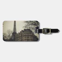 Etiqueta Para Maletas Torre Eiffel París Ciudad Edificio Arquitectura