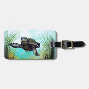 Etiqueta Para Maletas Tortuga de mar