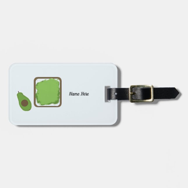 Etiqueta Para Maletas Tostada de Aguacate (Frente Horizontal)