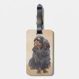 Etiqueta Para Maletas Toy English Spaniel Pintura Original Arte Animal