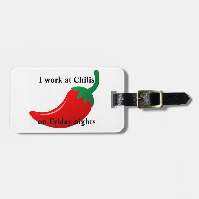 Etiqueta Para Maletas Trabajo en Chilis (Frente Horizontal)