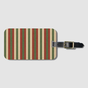 Etiqueta Para Maletas tradicionales rayas de Navidad de colores
