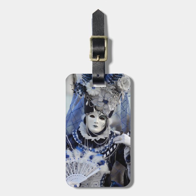 Etiqueta Para Maletas Traje azul (Frente Vertical)