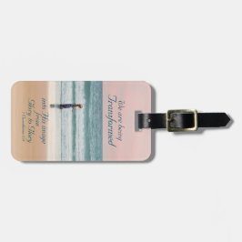 Etiqueta Para Maletas Transformado en su Biblia de Imagen, Chica en la p