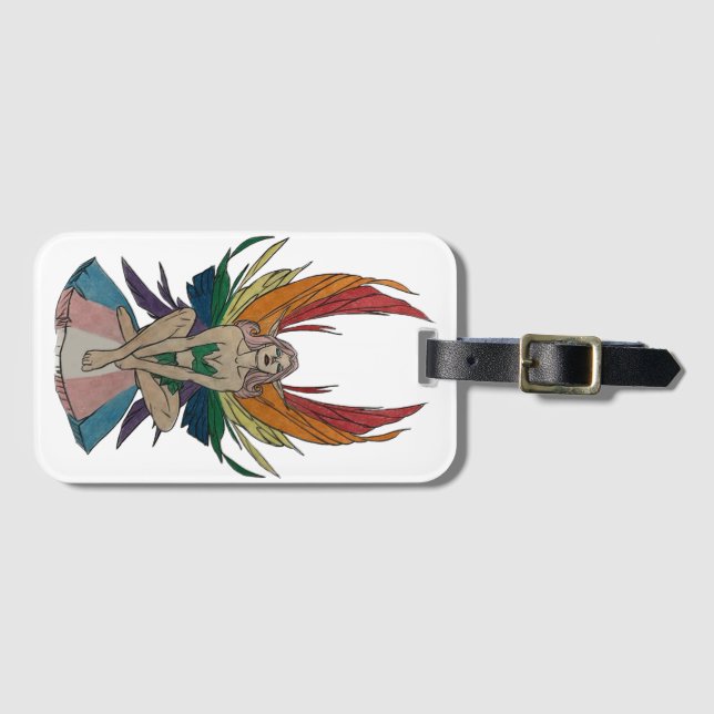 Etiqueta Para Maletas Transgender Faerie (Anverso horizontal)