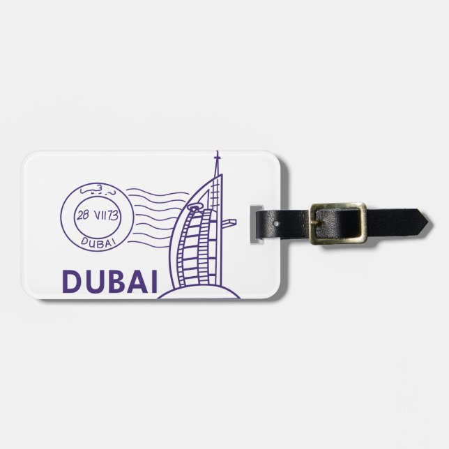 ETIQUETA PARA MALETAS TRAVEL DUBAI (Frente Horizontal)