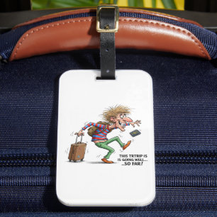 Etiqueta Para Maletas Traveler Caricature, A Fun Tag for Your Suitcase