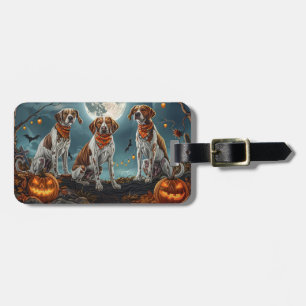 Etiqueta Para Maletas Treeing Walker Halloween Spooky