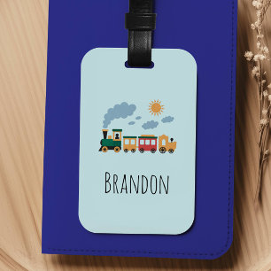 Etiqueta Para Maletas Tren Lindo para Niños