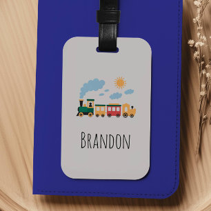 Etiqueta Para Maletas Tren Lindo para Niños