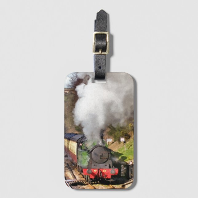 ETIQUETA PARA MALETAS TRENES DE VAPOR (Anverso vertical)
