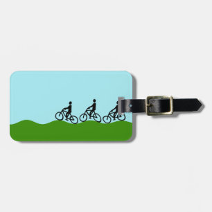 Etiqueta Para Maletas Tres ciclistas