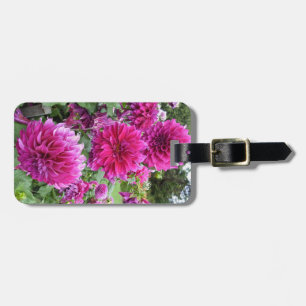 Etiqueta Para Maletas Tres Dahlias Rosadas