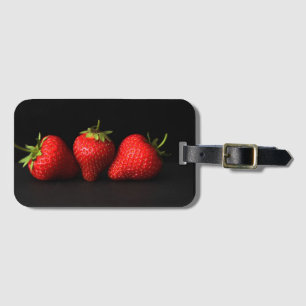 Etiqueta Para Maletas Tres fresas en negro bc ltcnm