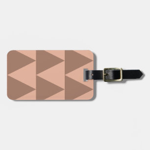 Etiqueta Para Maletas Triángulos geométricos grandes Mocha Mousse Dusty 