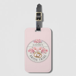 Etiqueta Para Maletas Tribu de la novia floral personalizada