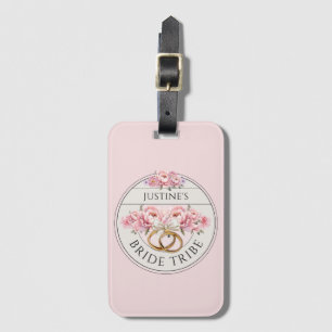 Etiqueta Para Maletas Tribu de la novia floral personalizada