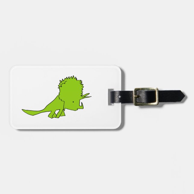 Etiqueta Para Maletas Triceratops (Frente Horizontal)