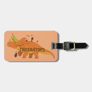Etiqueta Para Maletas Triceratops