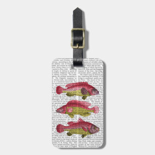 Etiqueta Para Maletas Trío de peces rojo y amarillo