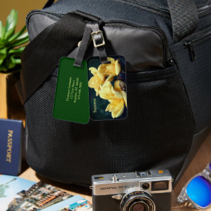 Etiqueta Para Maletas Trío de rosa amarillo personalizado