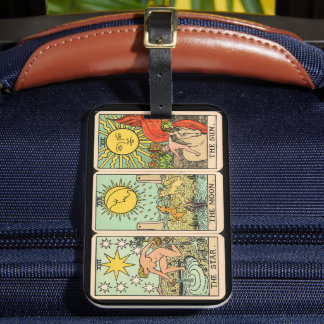 Etiqueta Para Maletas Trío de tarjetas Tarot vintage