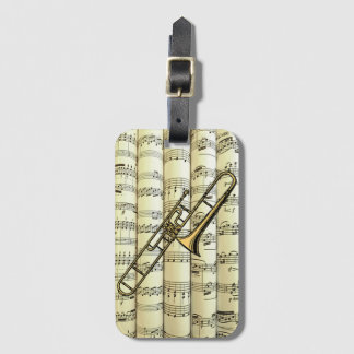 Etiqueta Para Maletas Trombone En La Música De Hoja Rodada ~
