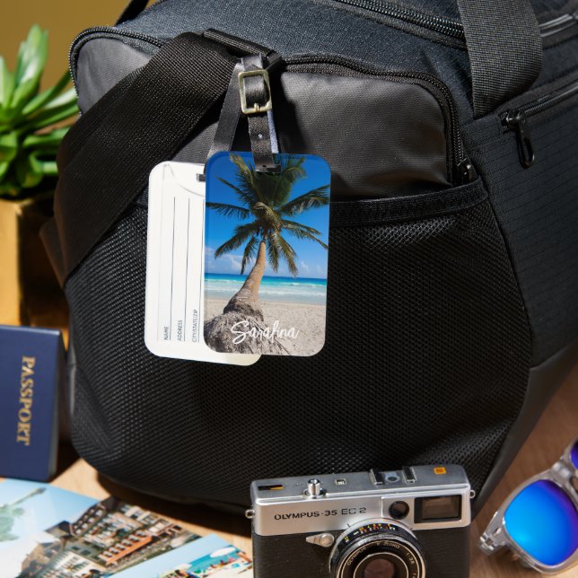 Etiqueta Para Maletas Tropical Beach Dream Personalized (Anverso & Reverso)