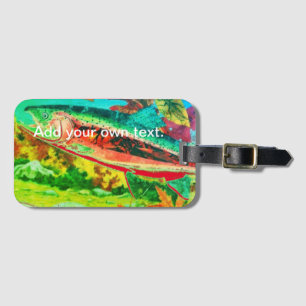 Etiqueta Para Maletas Trucha, bajo y crápidos tres peces favoritos plaq