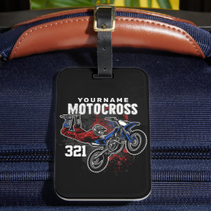 Etiqueta Para Maletas Trucos FMX de Carreras Motocross de estilo libre p