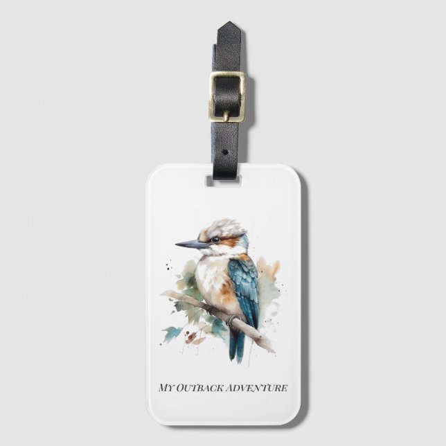 Etiqueta Para Maletas True Blue Kookaburra, custom (Anverso vertical)