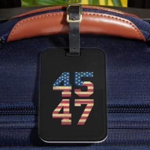 Etiqueta Para Maletas Trump 2024 45 47 Bandera Americana Vintage Retro 4