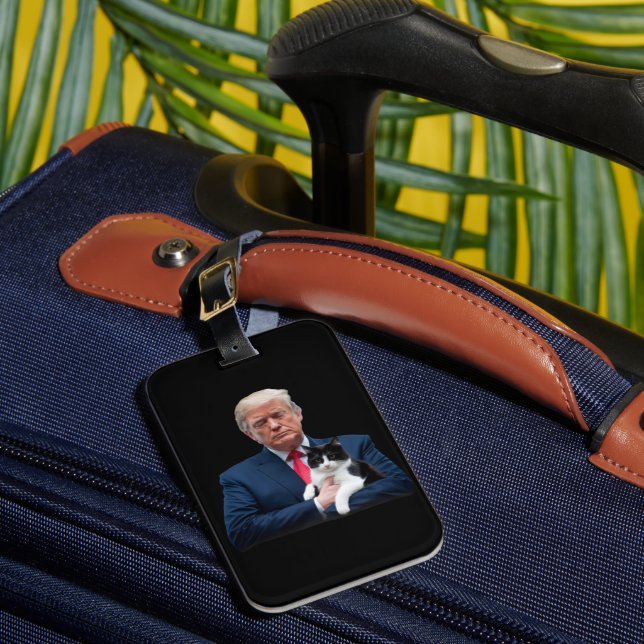 Etiqueta Para Maletas Trump 2024 Cat MAGA Funny Trump Cat (Anverso In situ 1)