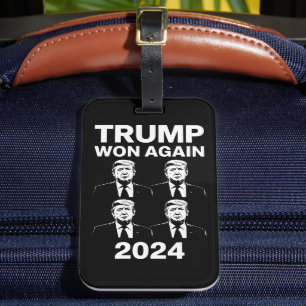 Etiqueta Para Maletas Trump Ganó De Nuevo Elección 2024 Día de Inaugurac