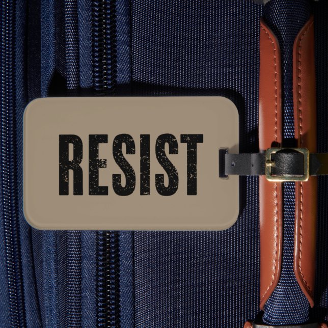 Etiqueta Para Maletas Trump se resiste a la protesta contra la política (Anverso In Situ 4)