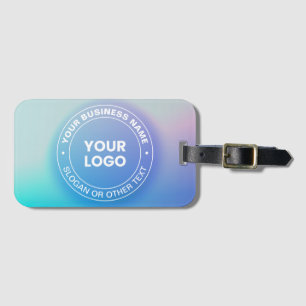Etiqueta Para Maletas Tu Logotipo   Moderno Color Desvanecido Ombre y Te