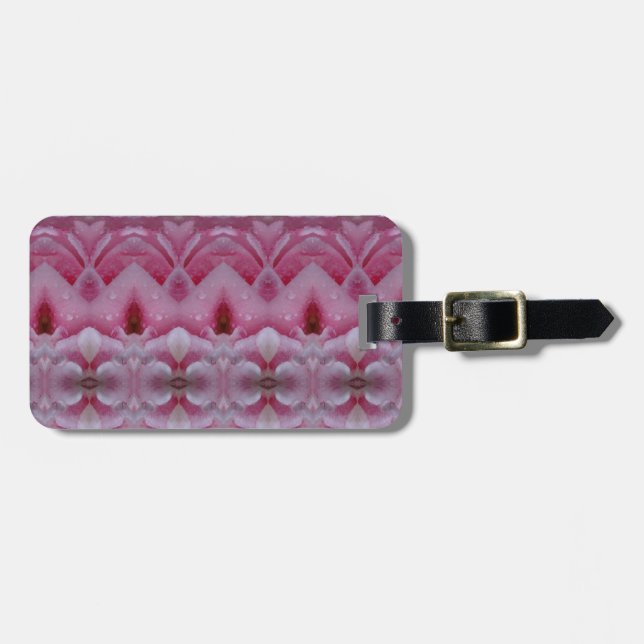 Etiqueta Para Maletas Tulipán rosado 5 (Frente Horizontal)