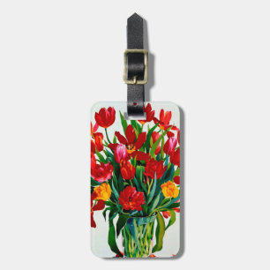 Etiqueta Para Maletas Tulipanes