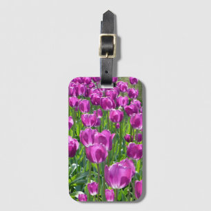 Etiqueta Para Maletas Tulipanes morados