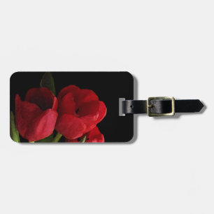 Etiqueta Para Maletas Tulipanes rojos